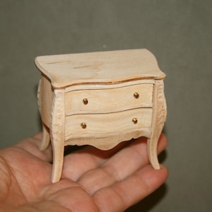 Dresser/Commode french style unfinished -DOLL HOUSE Miniatures furnitures -Artisan Handmade Miniature 1:12 scale- CosediunaltroMondo Italy