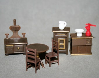 Dollhouse Miniature -Kitchen Set Quarter Inch scale -Quarter Scale Furniture 1:48 -CosediunaltroMondo Italy