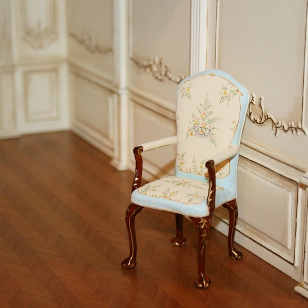 DOLLHOUSE MINIATURES " Dining room armchairs " Artisan Handmade Miniature in 12th scale. From CosediunaltroMondo Italy