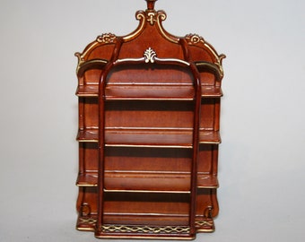 4 Tier Shelf DISPLAY -DOLLHOUSE MINIATURE furniture-  Artisan Handmade Miniature 1:12 scale -CosediunaltroMondo Italy- gift for her
