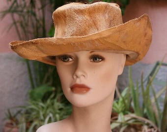 Cappello da sole in paglia naturale solida - parte superiore piatta, tesa larga - sole spiaggia boho - country western - cowgirl festival - rancher rodeo
