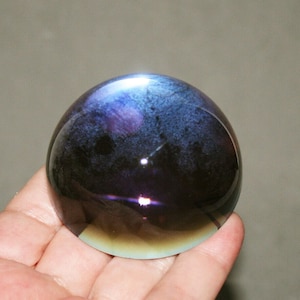 Dome paperweight, aurora borealis - desk decor - vintage art glass -Made in Italy -Gift for her-Gift for him-Christmas gift