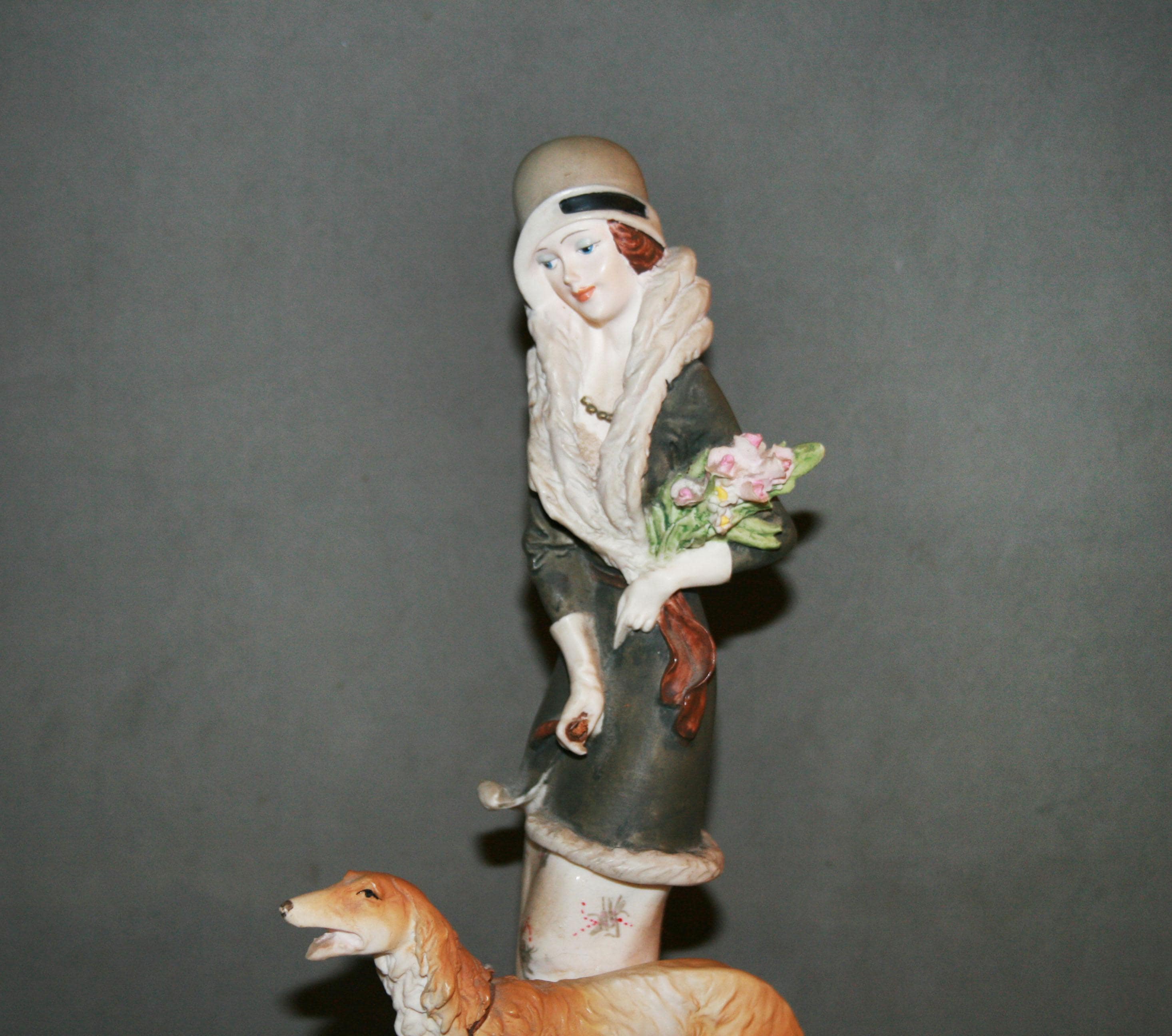 Greyhound Lady Figurine - Etsy