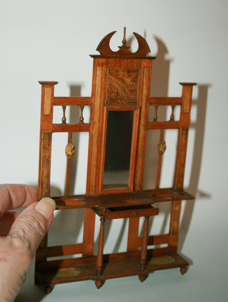 Dollhouse Miniatures Hallway Coat Hanger Artisan Handmade Etsy