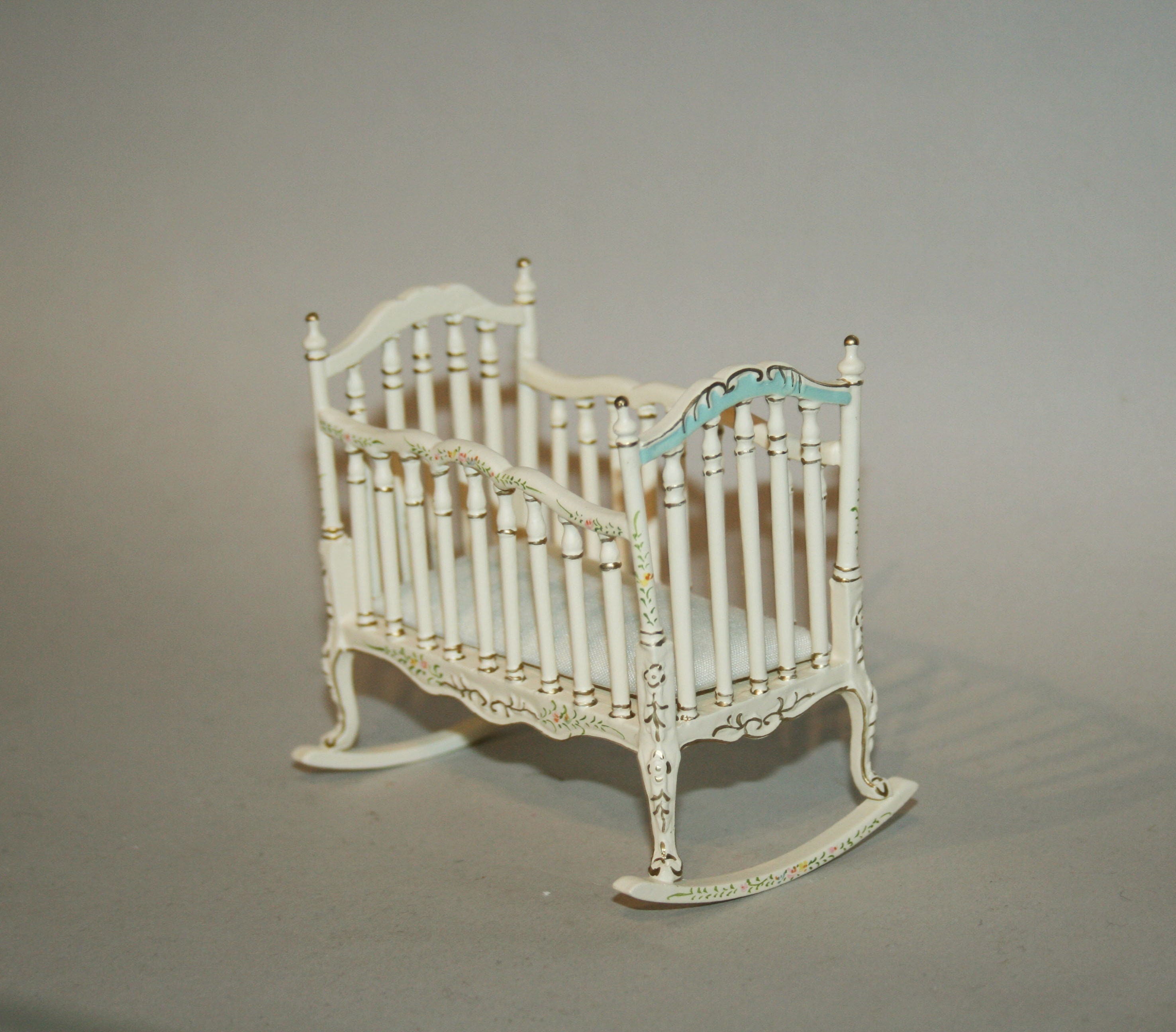 Stephanie Wooden Rocking Doll Bed