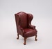 DOLLHOUSE MINIATURES ' Leather armchair ' Artisan Handmade Miniature in 12th scale. From CosediunaltroMondo Italy 