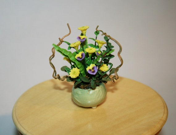 Miniature Flowers Arrangement Miniatures Flower Dollhouse