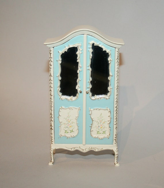 Armadietto In Miniatura Scala 1:12 Non Dipinto Con Specchio - Artleer Per Casa Delle Bambole - Foto 6