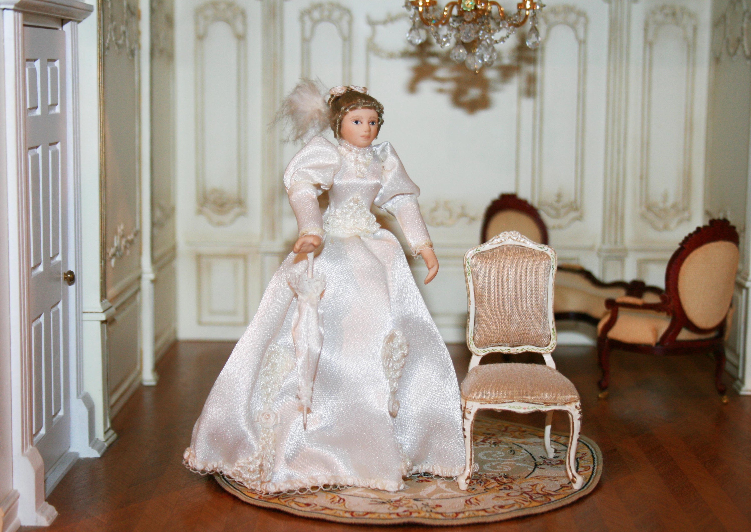 Vintage Maison de poupée miniature Tapis de velours victorien Échelle 1: 12 pouces Maison de poupée Miniatures Tapis Antique - France Vintage Maison de poupée miniature Tapis de velours victorien Échelle 1: 12 pouces Maison de poupée Miniatures Tapis Antique - France