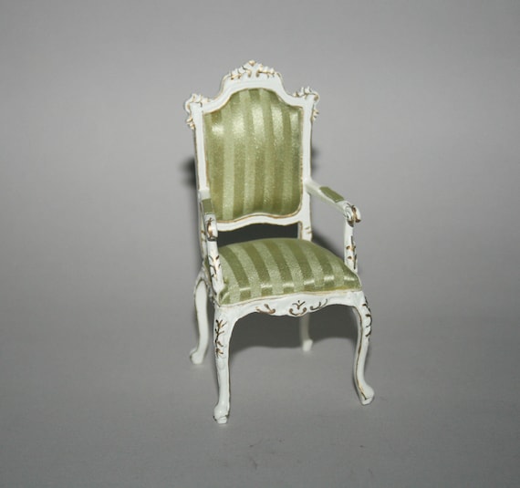 DOLLHOUSE MINIATURES French style armchair Artisan Handmade Miniature  in 12th From CosediunaltroMondo Italy Milano