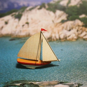 1:12 scale sailing boat -DOLLHOUSE MINIATURES  Artisan Handmade Miniature in 12th scale- CosediunaltroMondo Italy