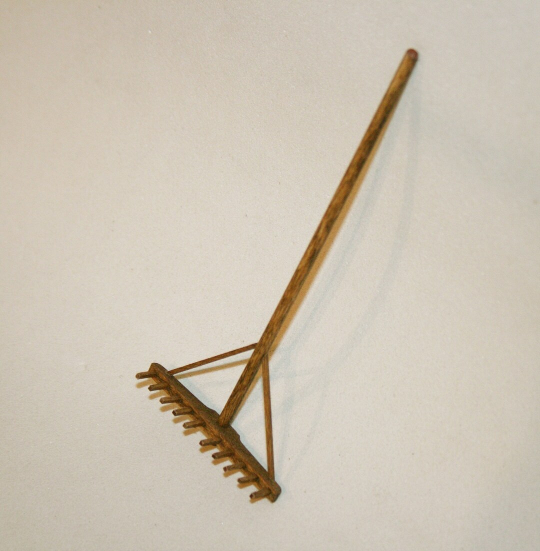 Miniature Rake, Dollhouse Potting Accessory, Diorama Tools, Miniature ...