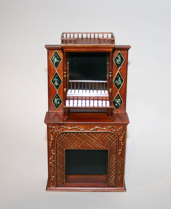 Camino E Specchio Da Parete In Miniatura Per Casa Delle Bambole – Scala 1:12