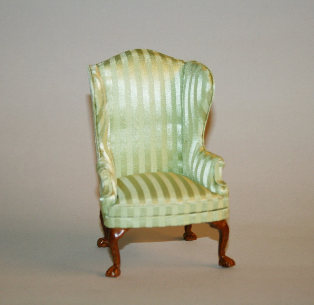 Sillón En Miniatura De Madera Para Casa De Muñecas – Decoración 1:12, Mueble Para Dioramas Y Gnome House