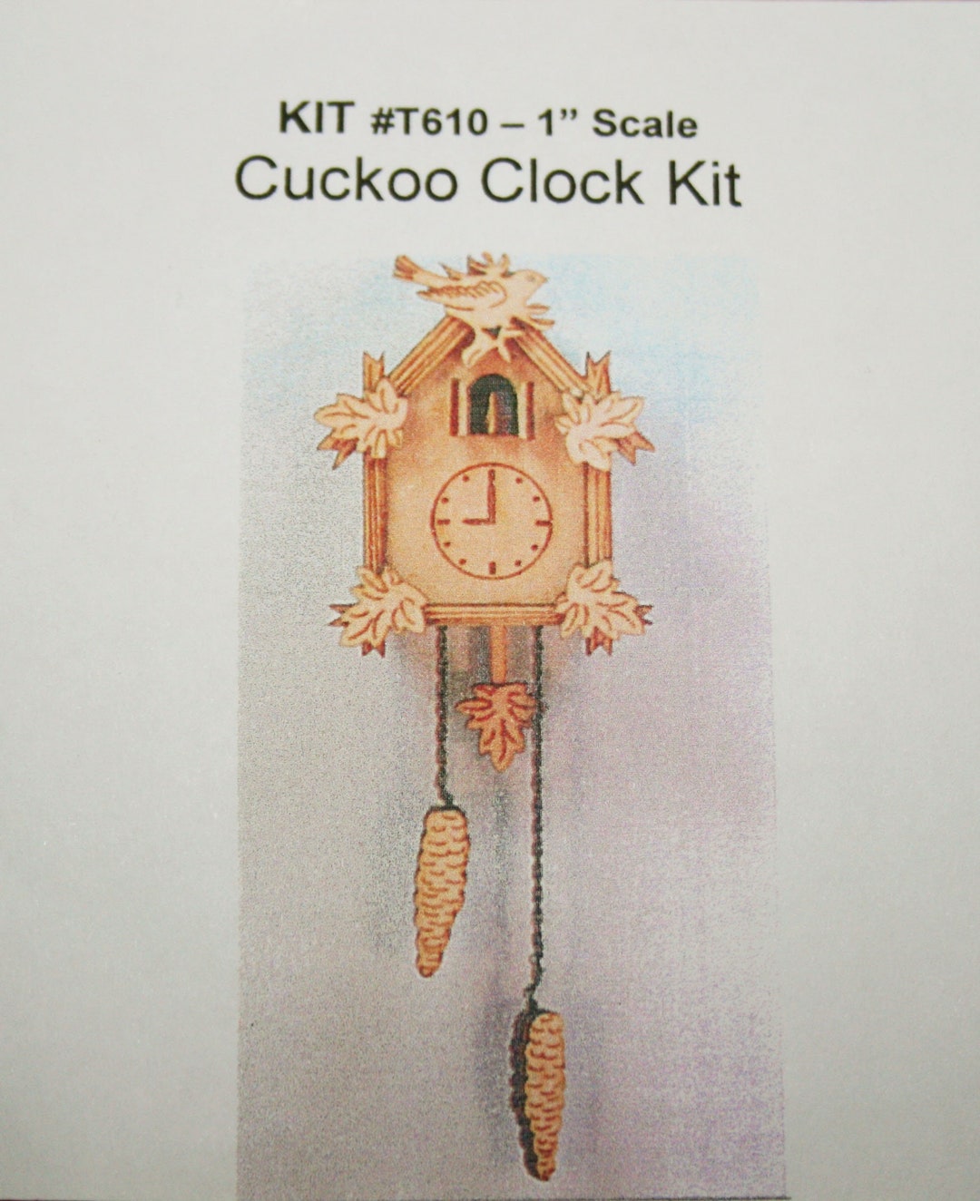 DOLLHOUSE MINIATURE Cuckoo Clock Kit Artisan Handmade Miniature 12th Scale. From