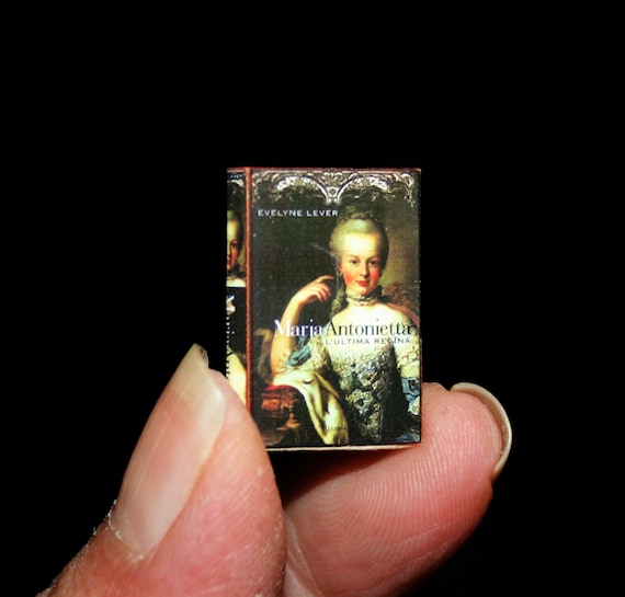Maria Antonietta book V11 -DOLLHOUSE Miniature books - Artisan Handmade Miniatures 12th scale -CosediunaltroMondo Italy -gift