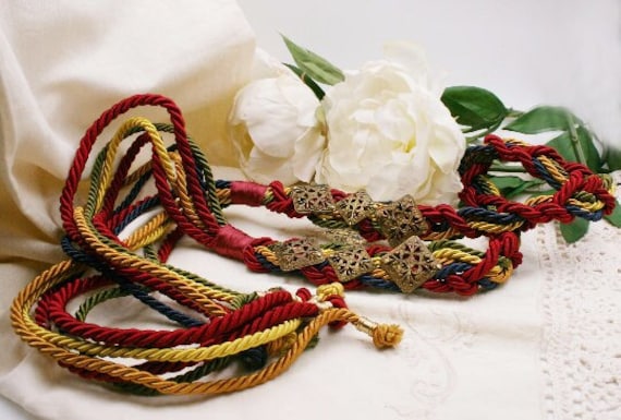 SILK Cords BELT Vintage 80s/pendant Hip Belt / Clothing  display picture 3