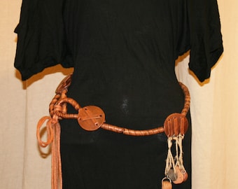 Vintage 00s Gap Leather Strappy Belt XS High Waisted Belt Vintage Leather Belt Vintage 00s Gap Leather Strappy Belt Size XS High Waisted  main image 3