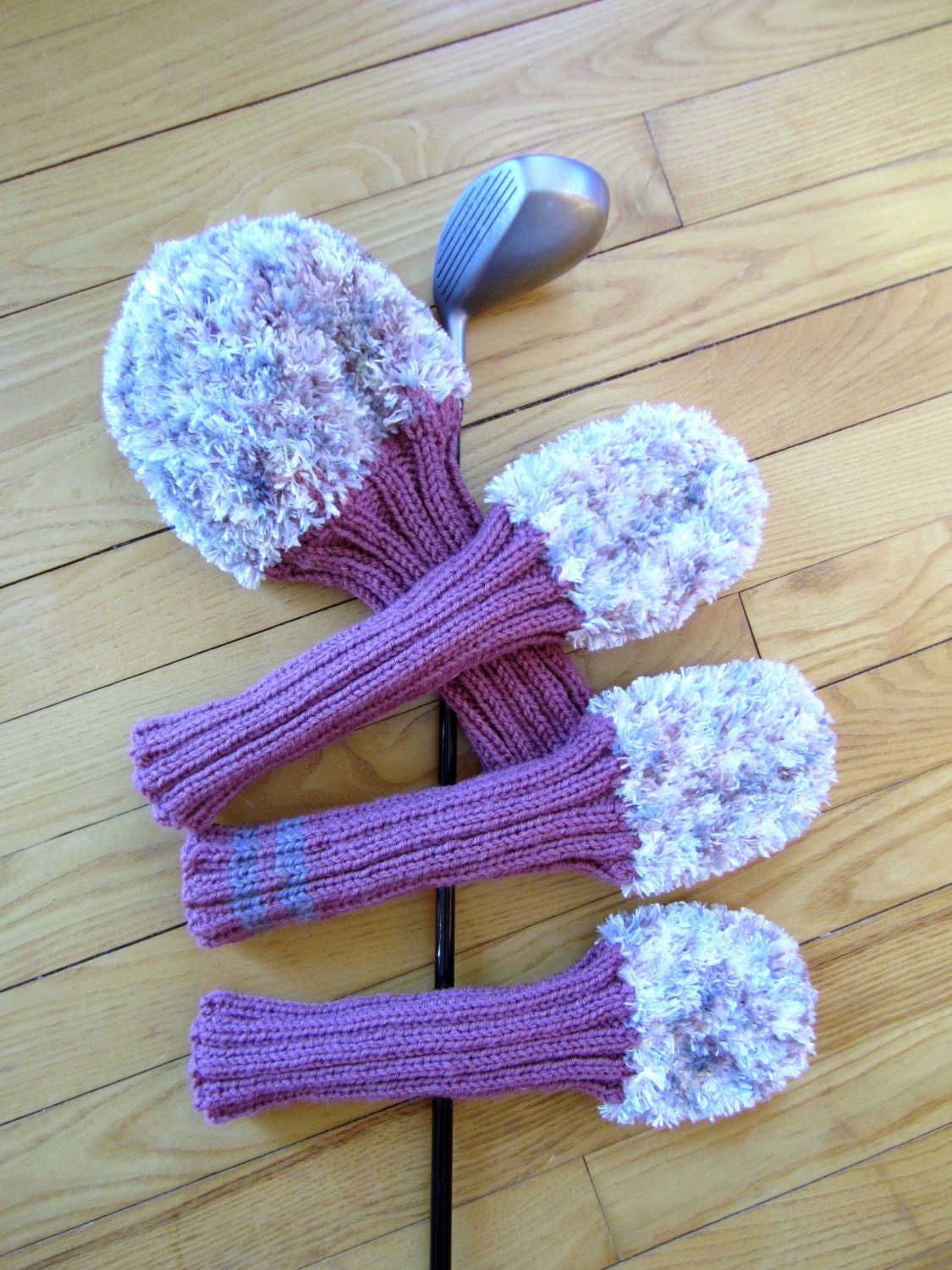 Fuzzy Knit Handmade Golf Club Head Covers...made to Order. Etsy