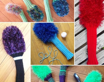 Fuzzy Knit, Handmade Golf Club Head Covers...Made to Order.  Please Message before Ordering.