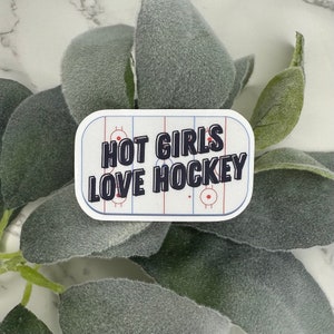 Pegatina de hockey / A las chicas guapas les encanta el hockey / Hockey sobre hielo / Pegatina para Kindle / Era del hockey / Goonsquad