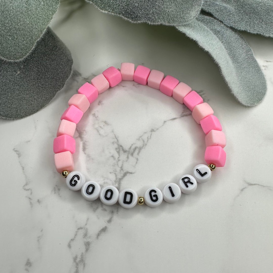 Good Girl Bracelet Boookish Smut Pink Daddys Girl Kink Etsy