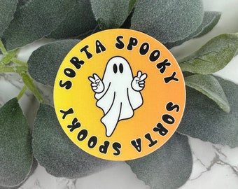 Sorta Spooky Sticker | Spooky Season | Spooky Vibes | Ghost Sticker | Creepy Cute | Halloween Sticker | Kindle Sticker