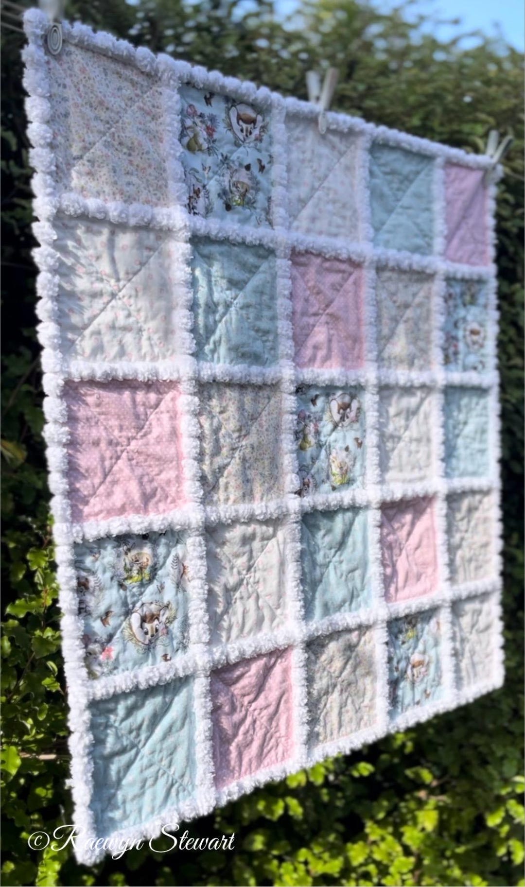 Heirloom Rag Quilt Pattern for Sale – easy Digital Tutorial With Fluffy ...