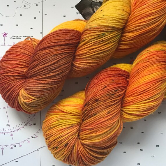 Neu England Kuste Socke Orange Gold Herbst Herbst Speckle Etsy