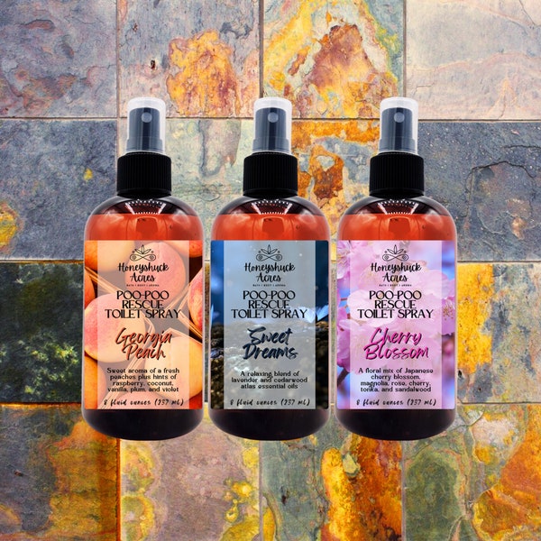 Poo-Poo Rescue Toilet Spray | Choice of Scent + Size | Handcrafted | Air and Bowl Freshener