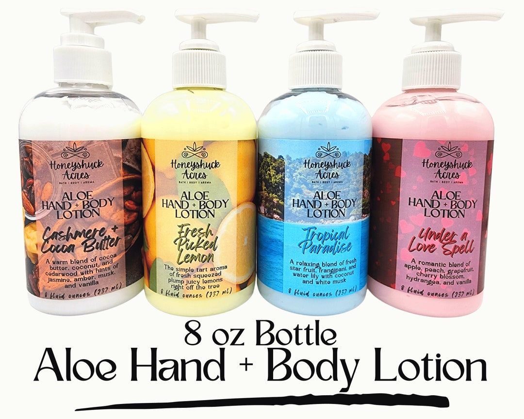 Aloe Hand Body Lotion Choice of Scent 8 Fl Oz Etsy