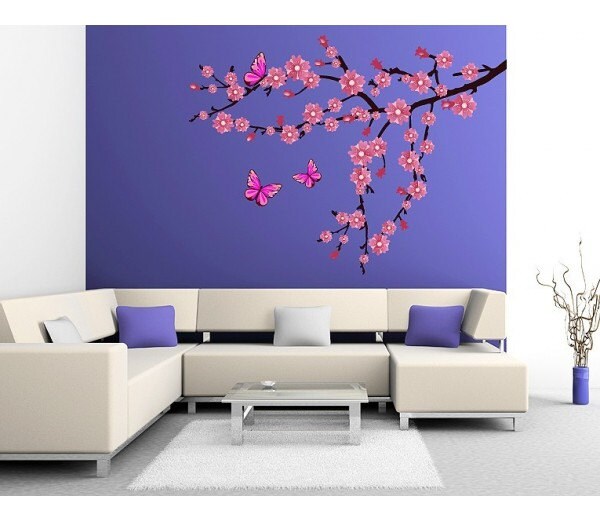 Branch With Cherry Blossom Tree Wall Decal Sticker Mural Vinyl Wall