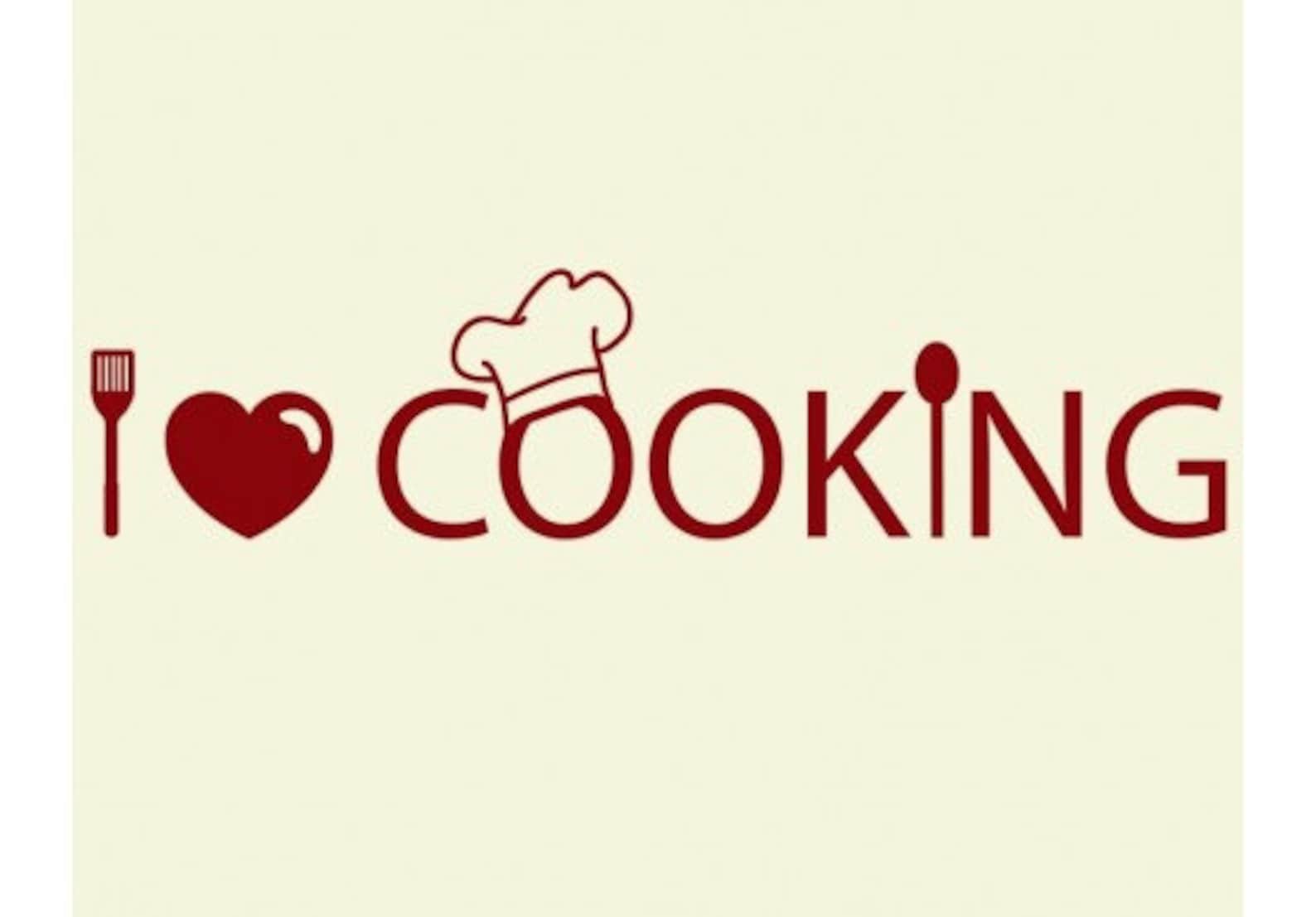 I Love Cooking kitchen wall decal sticker mural vinyl wall Etsy