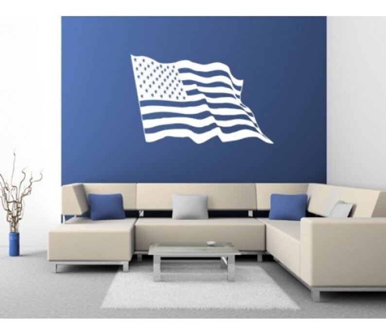 American Flag wall decal vinyl wall art mural sticker