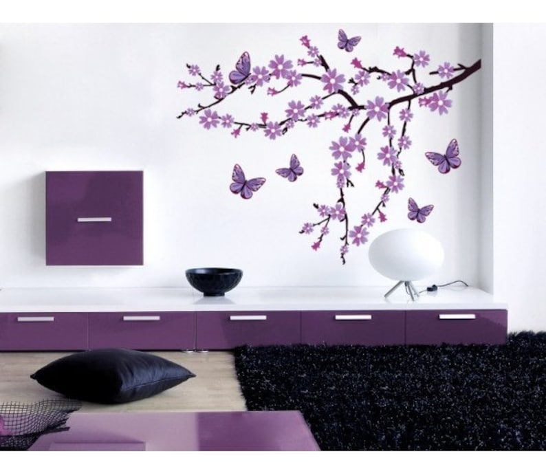 Lilac Blossom Branch wall decal sticker mural vinyl wall Etsy