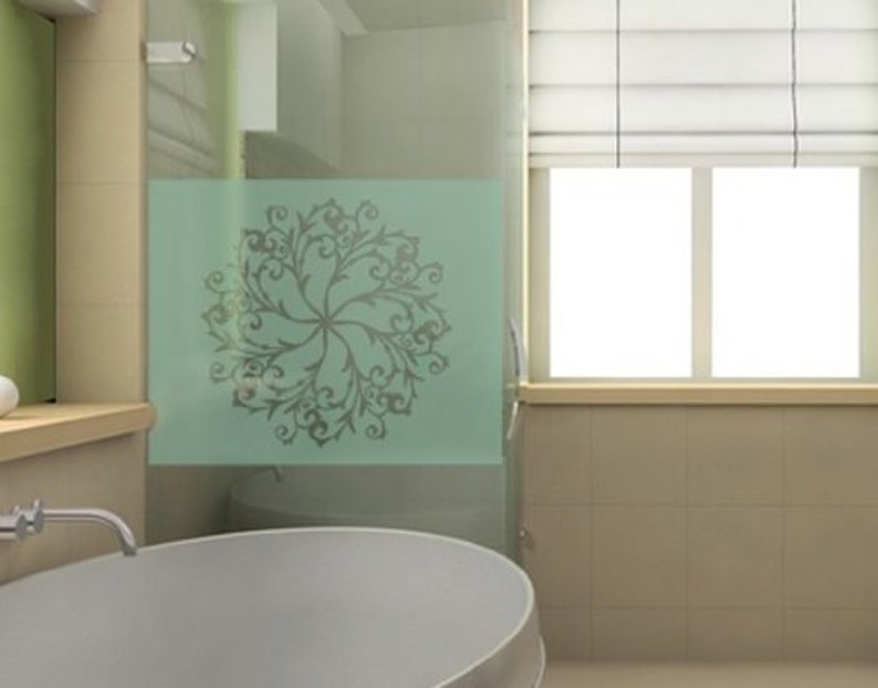 vinyl wall art mural sticker Bloom Flower shade glass window wall decal
