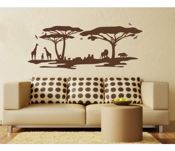 African Savannah Exotic Tribal Wall Decal Sticker Mural - Tribal Wall Art Stickers African Savannah Exotic Tribal Wall Decal Sticker Mural - Tribal Wall Art Stickers