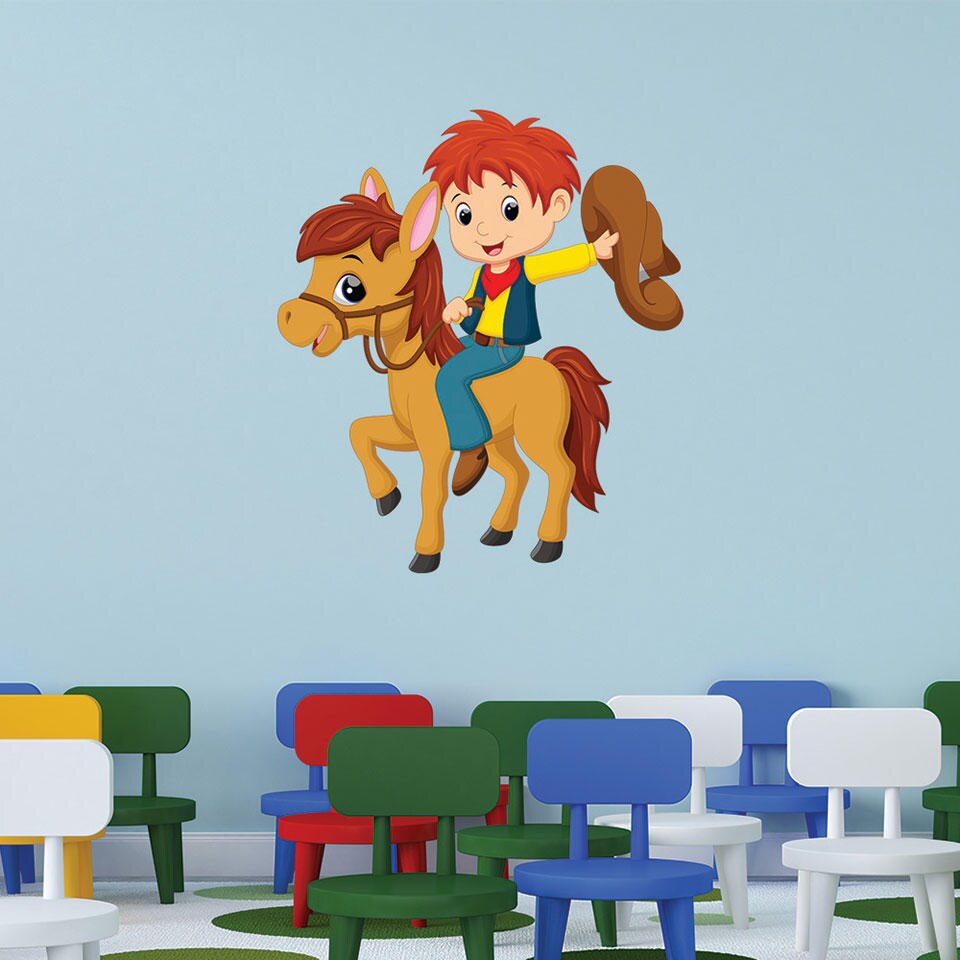 Little Cowboy Wall Decal Sticker Mural Vinyl Wall Art
