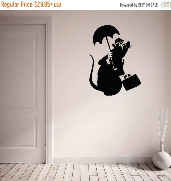 20 Off Back To School Drowned Rat Wall Decal Banksy Art - Banksy Wall Decal Nz 20 Off Back To School Drowned Rat Wall Decal Banksy Art - Banksy Wall Decal Nz