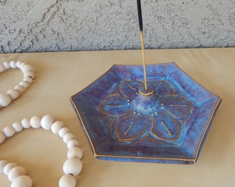 Ceramic Incense Holder Plate, Pottery Incense Burner