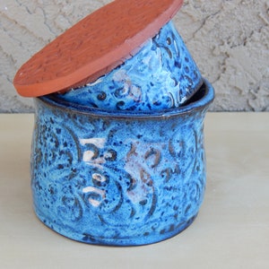Handmade Ceramic Butter Keeper Butter Dish, Butter Crock  French Pottery