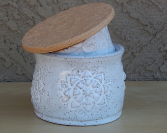 Handmade Ceramic Butter Keeper Butter Dish, Butter Crock  French Pottery