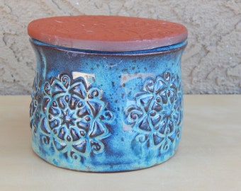 Handmade Ceramic Butter Keeper Butter Dish, Butter Crock  French Pottery