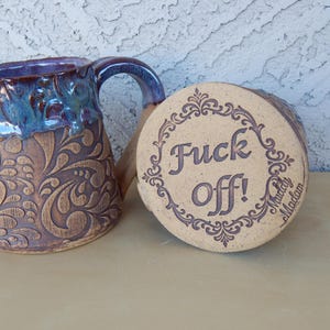 Handmade Ceramic Coffee Mug: Hidden Profanity, Sassy Gift