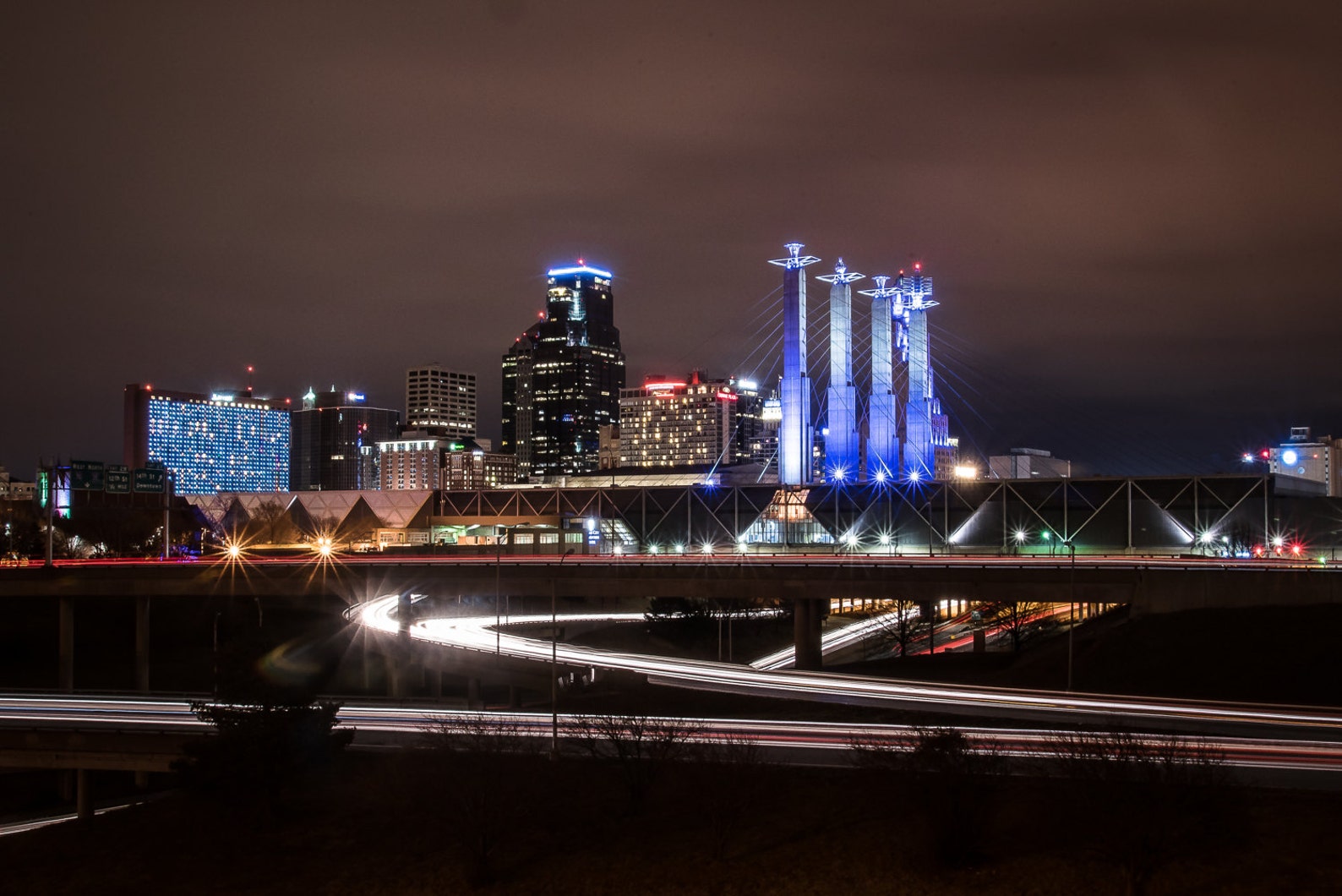 Kansas City Skyline at Night Fine Art Photography by Pitts Etsy