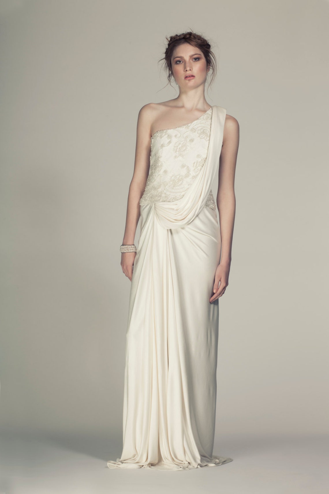 grecian silk dress