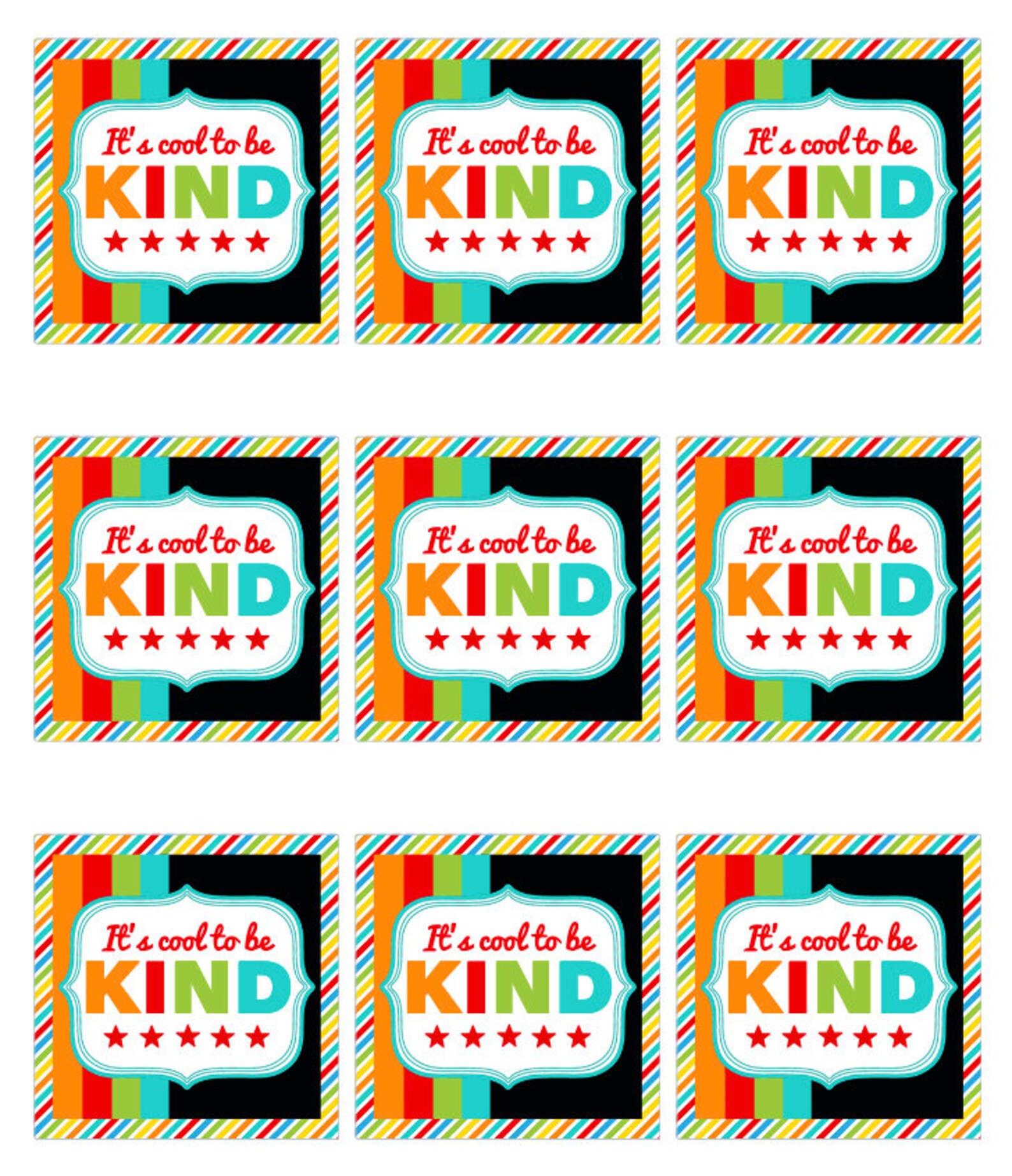 It's COOL to Be KIND Bar Gift Tags Kindness Week Gift Etsy New Zealand