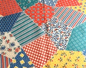 Faux Patchwork Vintage Feedsack Fabric Novelty Piece 1930 39 s 1940 39 s Lg Remnant