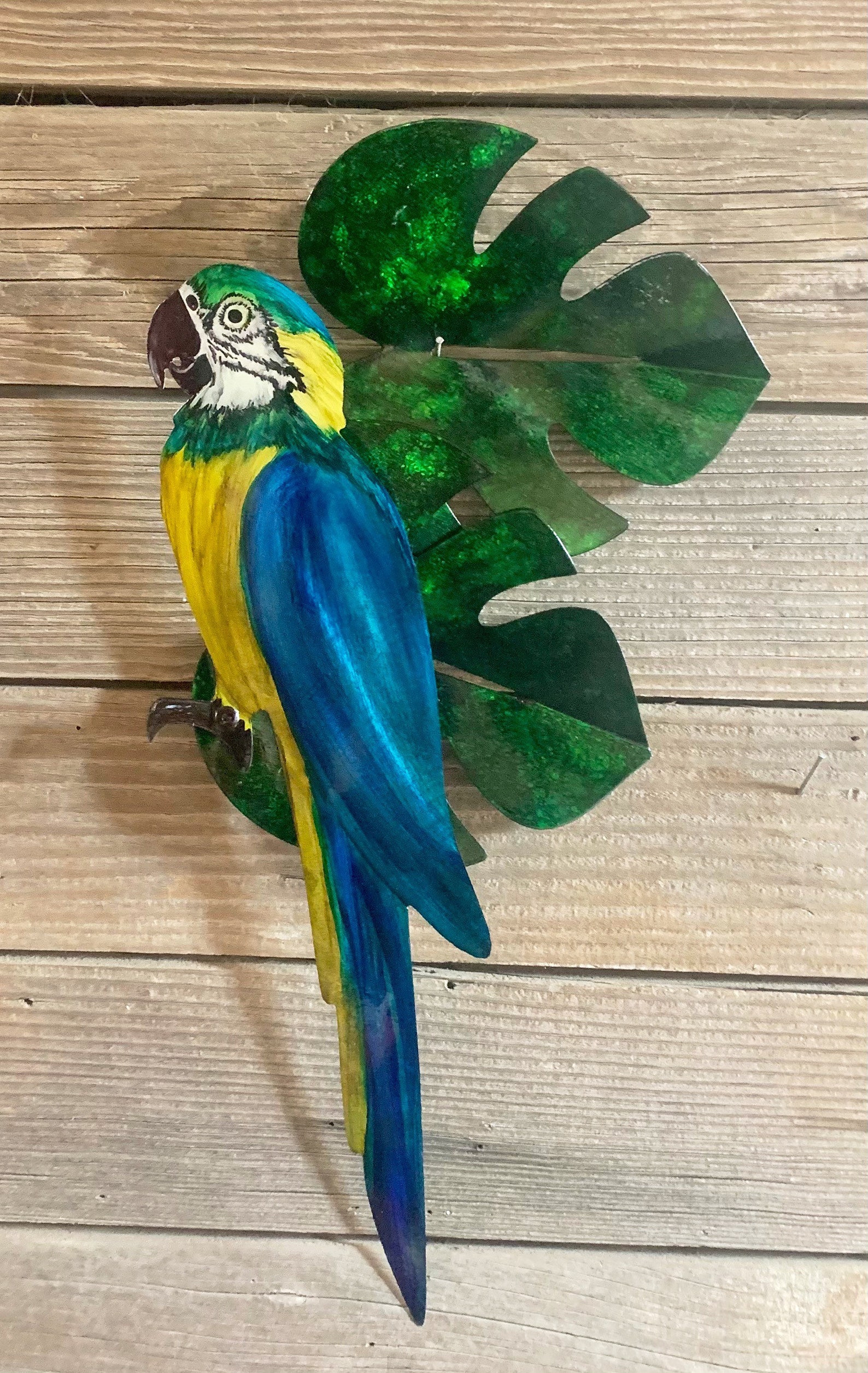 Metal Macaw Yard Art / Fence Art / Home Decor / Tropical Etsy