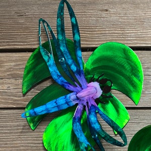 Dragonfly/Leaf/Metal Art/Hand Painted/3-D Styling